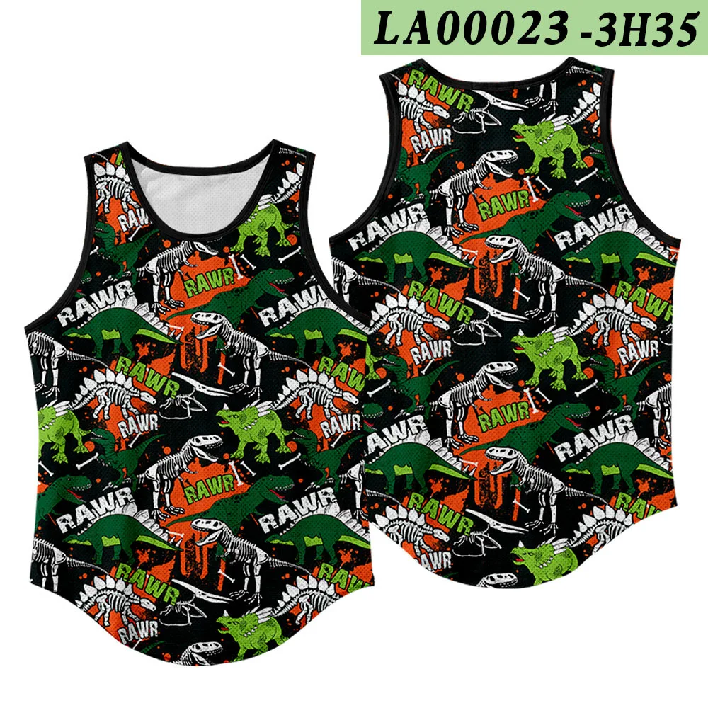 Мужская майка для бодибилдинга Летняя Повседневная жилетка с принтом рыбы