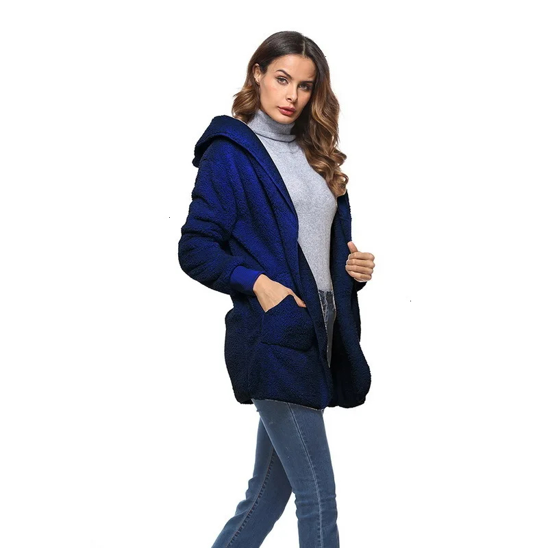 2019 New 5XL Plus Size Women Faux Fur Coat Winter Warm Jacket Female Long Sleeve Fleece Outwear Oversize Pink Teddy Coats |