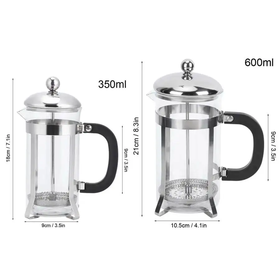 Стойкая стеклянная Кофеварка кофейник эспрессо кофе машина с фильтром из
