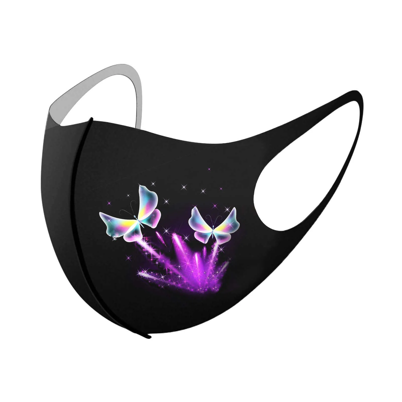 Моющаяся многоразовая Маска для лица Pm2.5 черная рта Хэллоуина косплея