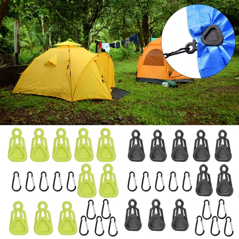 

10pcs/set Tent Clamps Awning Clips Tentzeil Clips Fasten Buckle Fixed Accessory