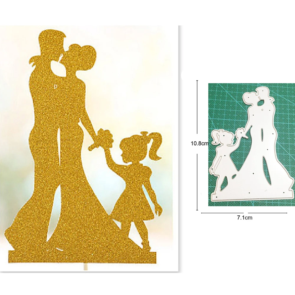 Metal Cutting Dies die cut Wedding Family of Three Decorations Scrapbook dies Paper Craft Knife Mould Blade Punch Stencils | Дом и сад