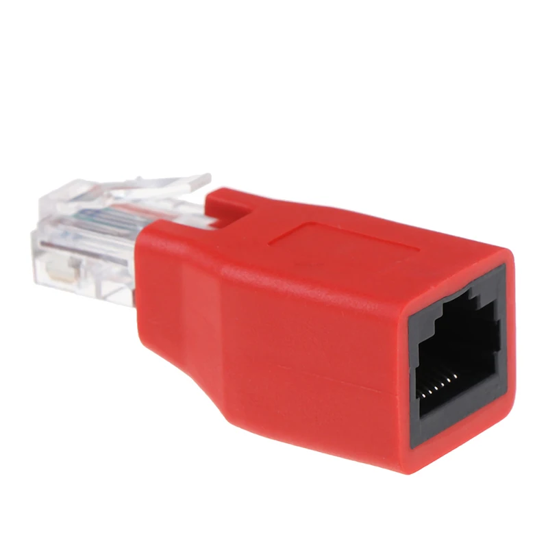 Горячая Распродажа RJ45 штекер-гнездо подключенный кроссовер кабель адаптер