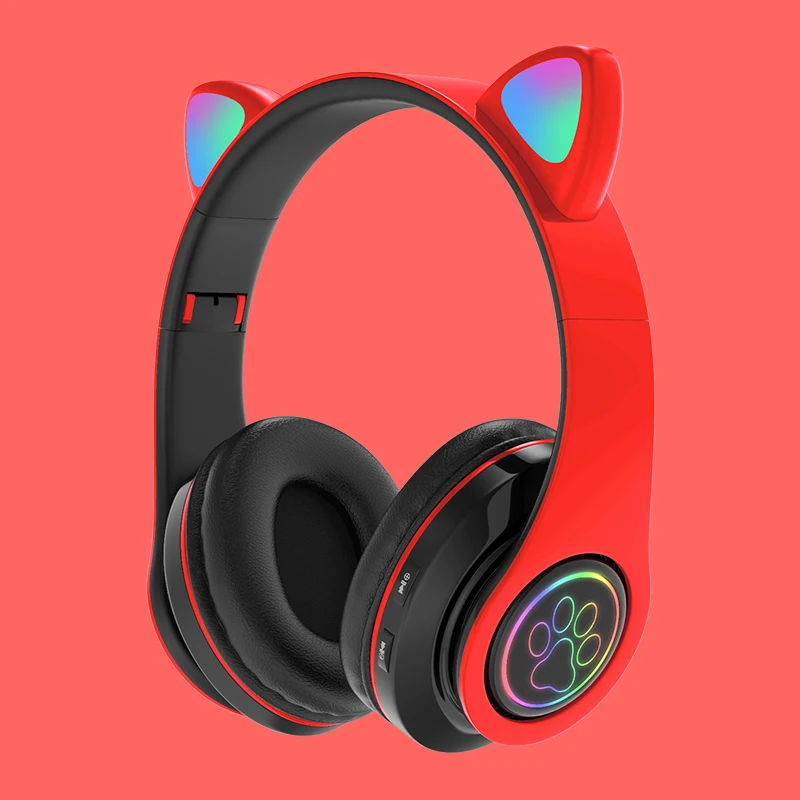 

Bluetooth 5.0 Wireless Cat Ear Headset Luminous W/Mic Headphone For Kids Girls Bluetooth Wireless Headset Earphones & Headphones
