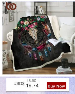 Постельные принадлежности Outlet Boho Ловец снов шерпа пледы одеяло племенные рога Цветок покрывало Готический Череп Бархат плюшевое покрывало 150x200
