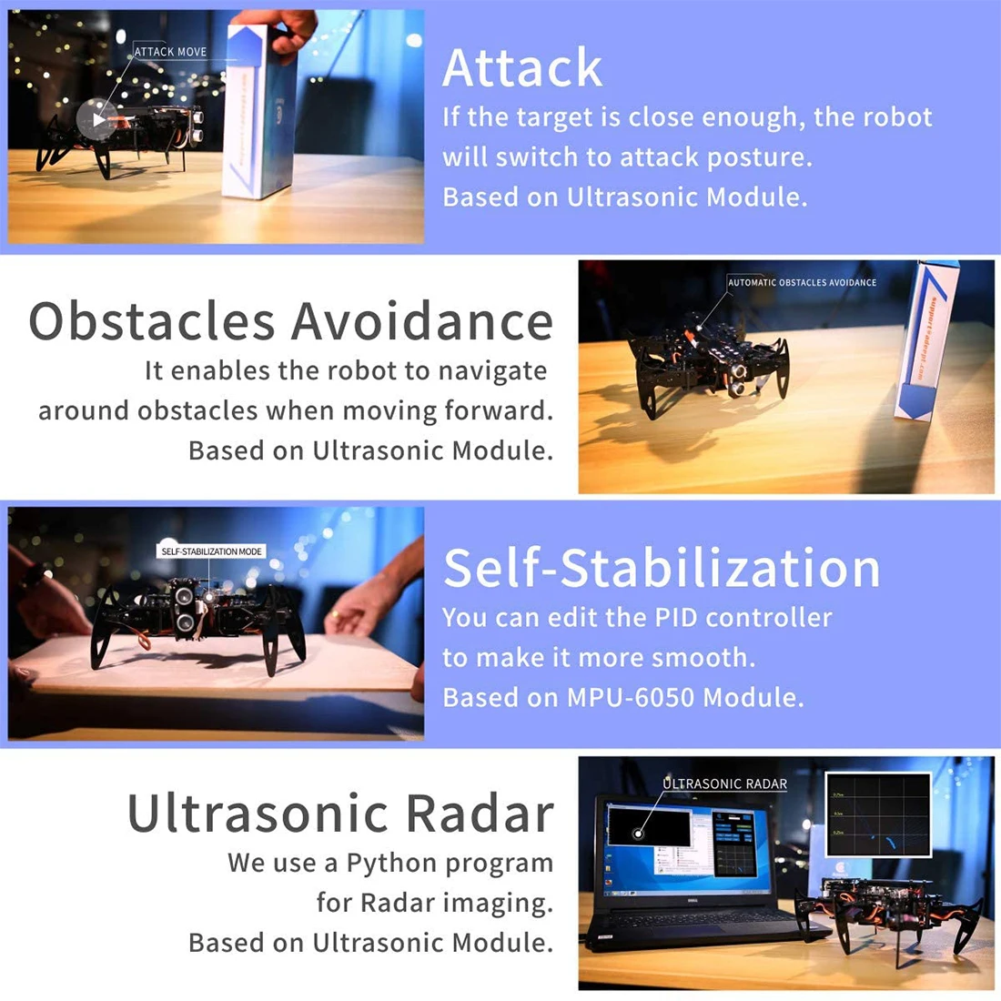 Adeept Hexapod Spider Robot Kit Stem робот в наборе для Arduino | Игрушки и хобби