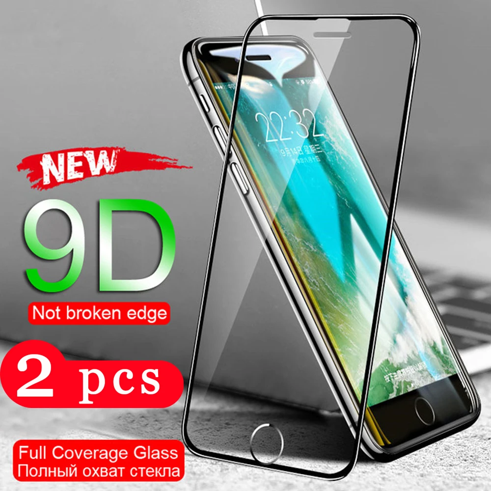 2 шт. закаленное стекло для iphone 11 pro X XS MAX XR Защитная пленка 5 фотоблесток 5C 6 6s 7 8 plus