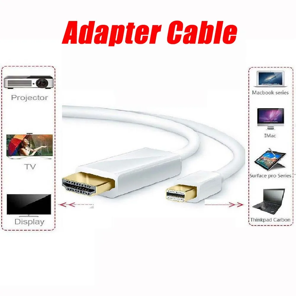 6 футов 1 8 м интерфейс Thunderbolt Mini порт дисплея Порт DP HDMI совместимый адаптер кабель