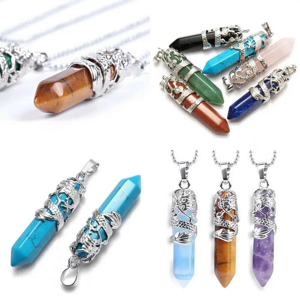 1 шт. Дракон племени Тотем натуральный кварц шестиугольная с украшением в виде