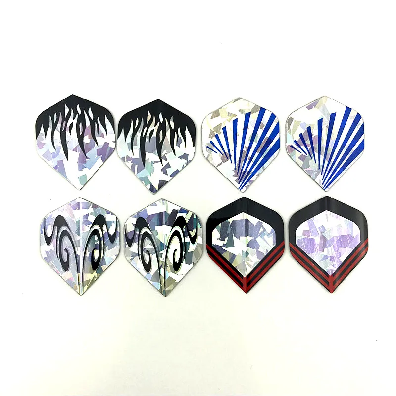 8pcs Горячая распродажа светоотражающие 6/8/9/12/30 шт. пвх лазерный дарт крыло дротика s Перелёты высокое качество прочный хорошее дротика Перелёты набор - Цвет: 8pcs