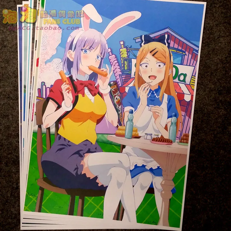 

8Pcs/1lot Anime Dagashi Kashi Picture Posters Figures Poster 42x29cm for Wall Home Decoration Collection Gift