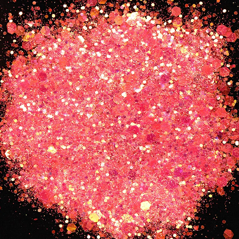 

AB Transparent Shiny Nail Art Glitter Powder Size Mixed Hexagonal Flake Sequins Decorative Accessories For DIY Manicure Design