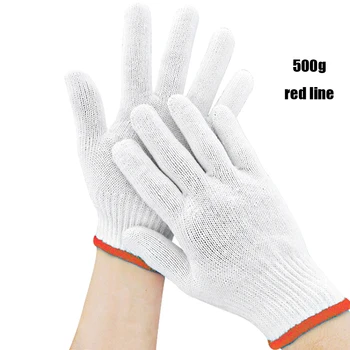 1 Pair White Yarn Gloves Inspection Cotton Work Gloves Driver Lightweight Hight Quality Apparel Accessories 4