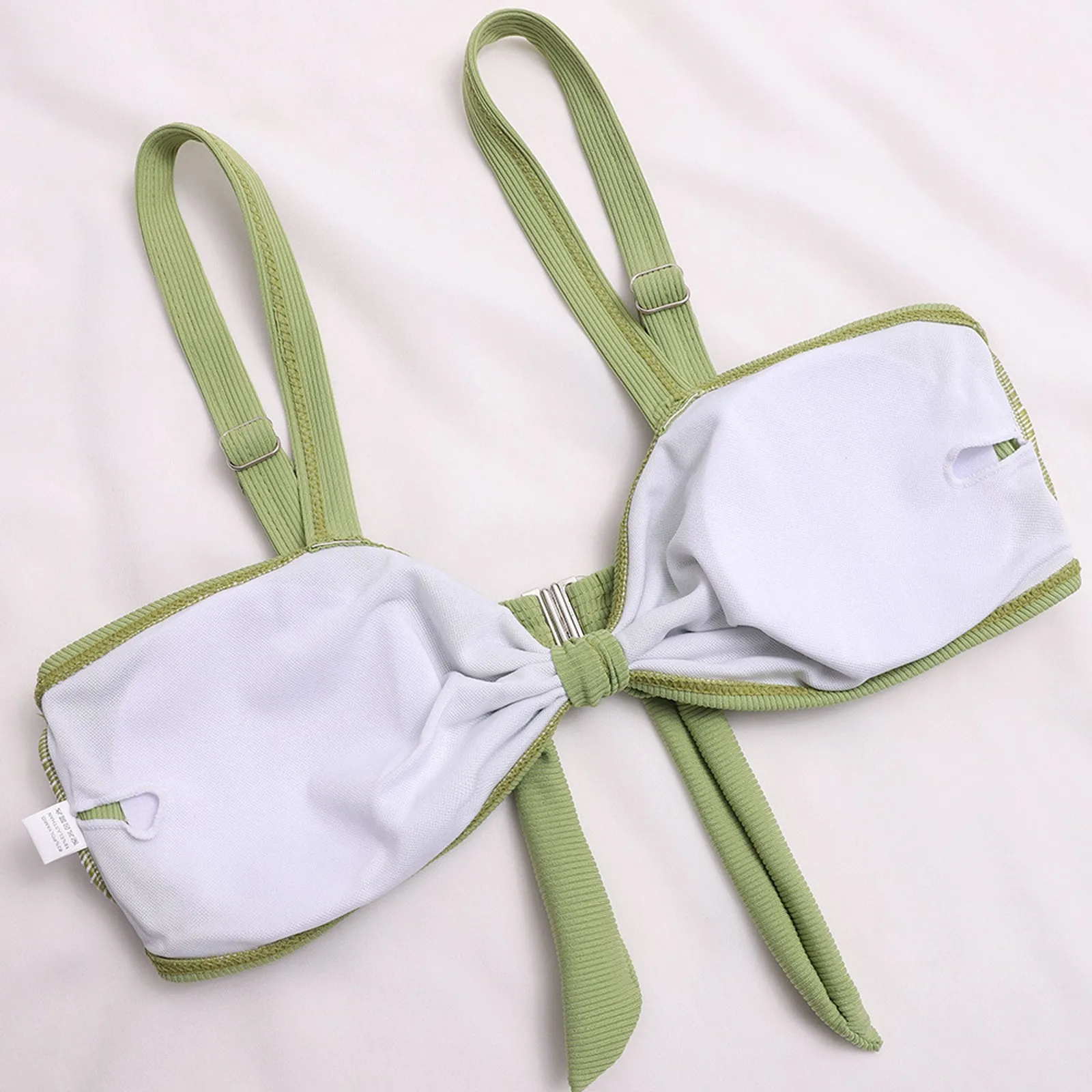 Летний купальник женский сексуальный бикини с лямкой на шее и бантом Женский