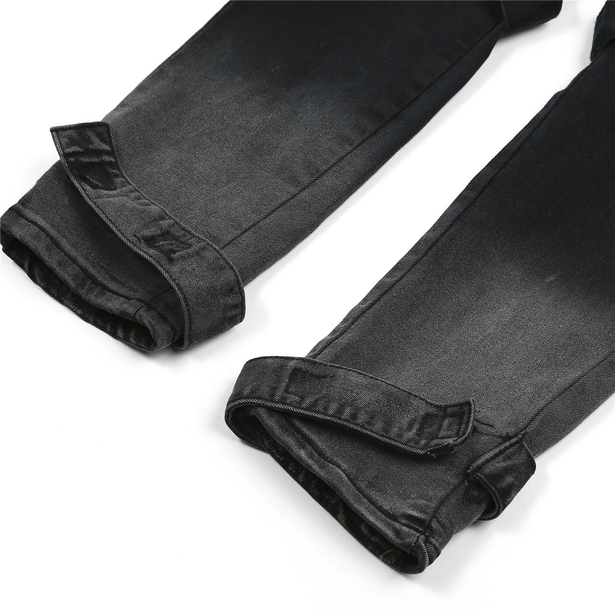 Мужские черные джинсы длинные брюки 2019 модная уличная одежда байкерские