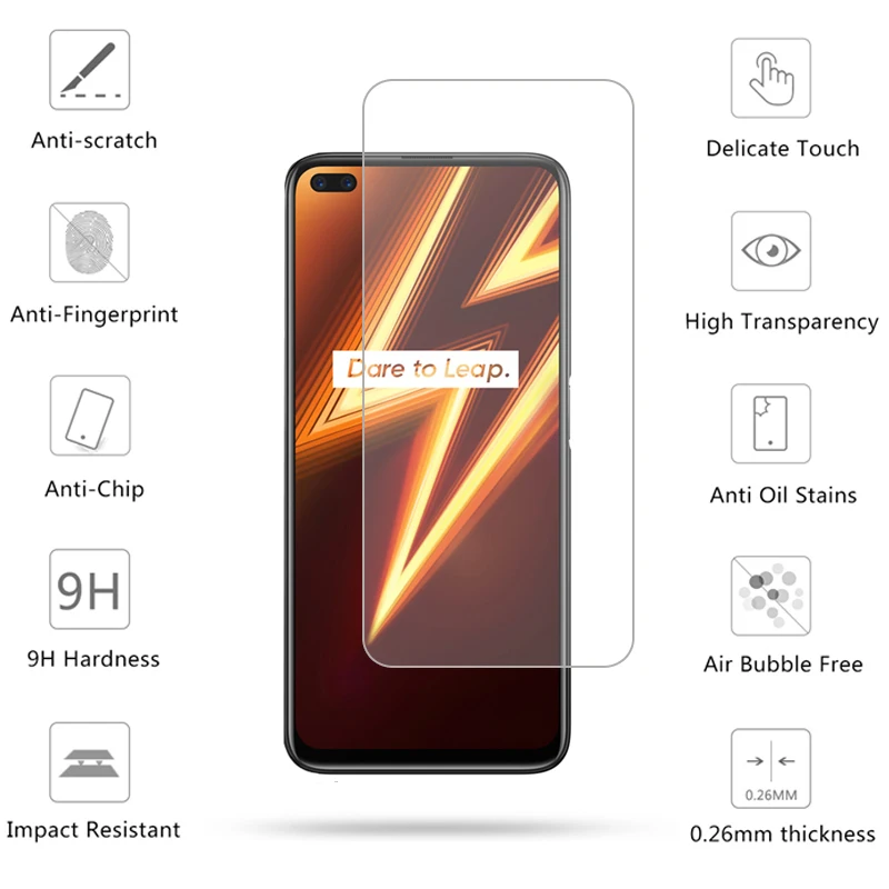 2 piezas para OPPO Realme 6 Pro Glass para Realme 6 Pro vidrio templado cubierta completa Protector de pantalla vidrio Protector para Realme 6 Pro-1