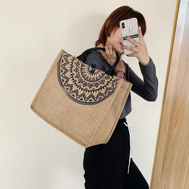 

2021 Canvas Handbags For Women Fashion Tote Beach Bags Reusable Shopping Bags Casual Large Capacity Designer Shoulder Pouch Bags