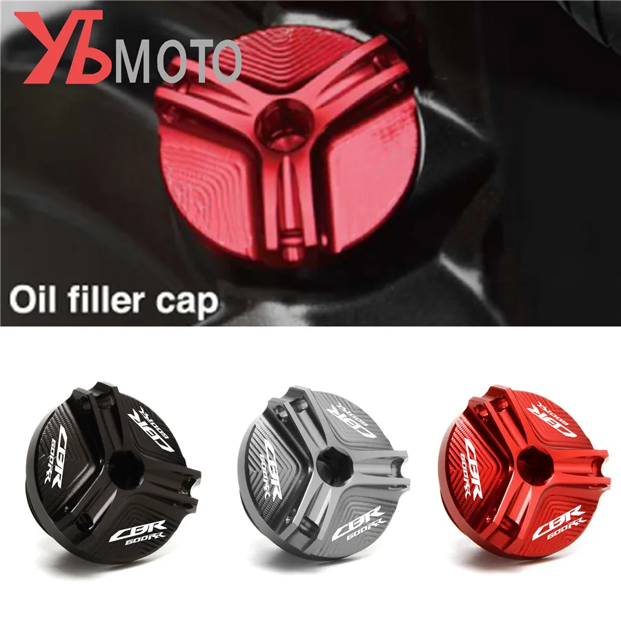 

LOGO CBR600RR / CBR1000RR Motorcycle Engine Oil Filter Cup Plug Cover For Honda CBR 600RR 1000RR 2002-2019 2020 2021