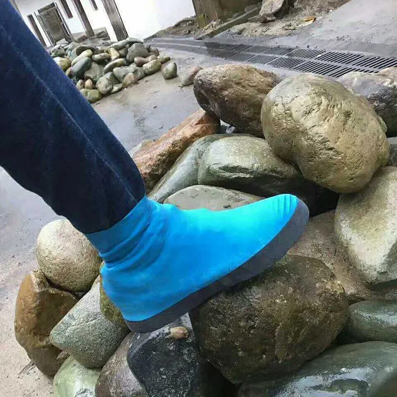 

Waterproof Shoe Cover Rubber Thicken Rain Reusable Elasticity Overshoes Anti-slip Bike Boot Protector Covers Dropshipping