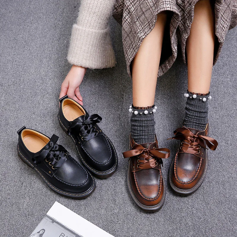 GRWG/2019 модные женские туфли-оксфорды на плоской подошве сезон весна-осень
