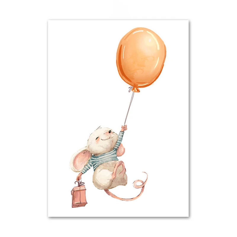 Постер на холсте с изображением животных ежа кролика | Дом и сад