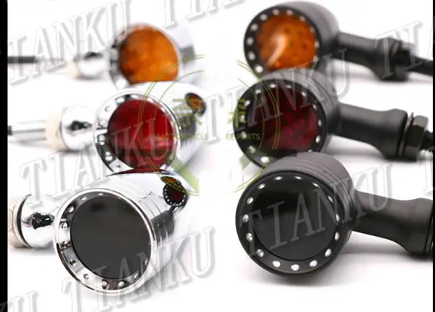 Металлический светодиодный поворотник для Honda Shadow Spirit Saber Aero ACE Steed VLX 400 600 1100 DLX VTX1300