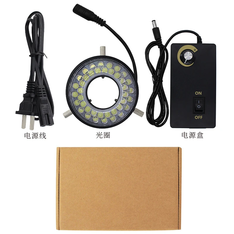 

Industrial microscope camera 56 LED Adjustable brightness source Dimmer SMD Ring Light illuminator Lamp