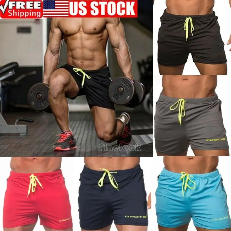 

HOT Men's swimwear Sports Gym Run shorts casual summer beach pants Board Short