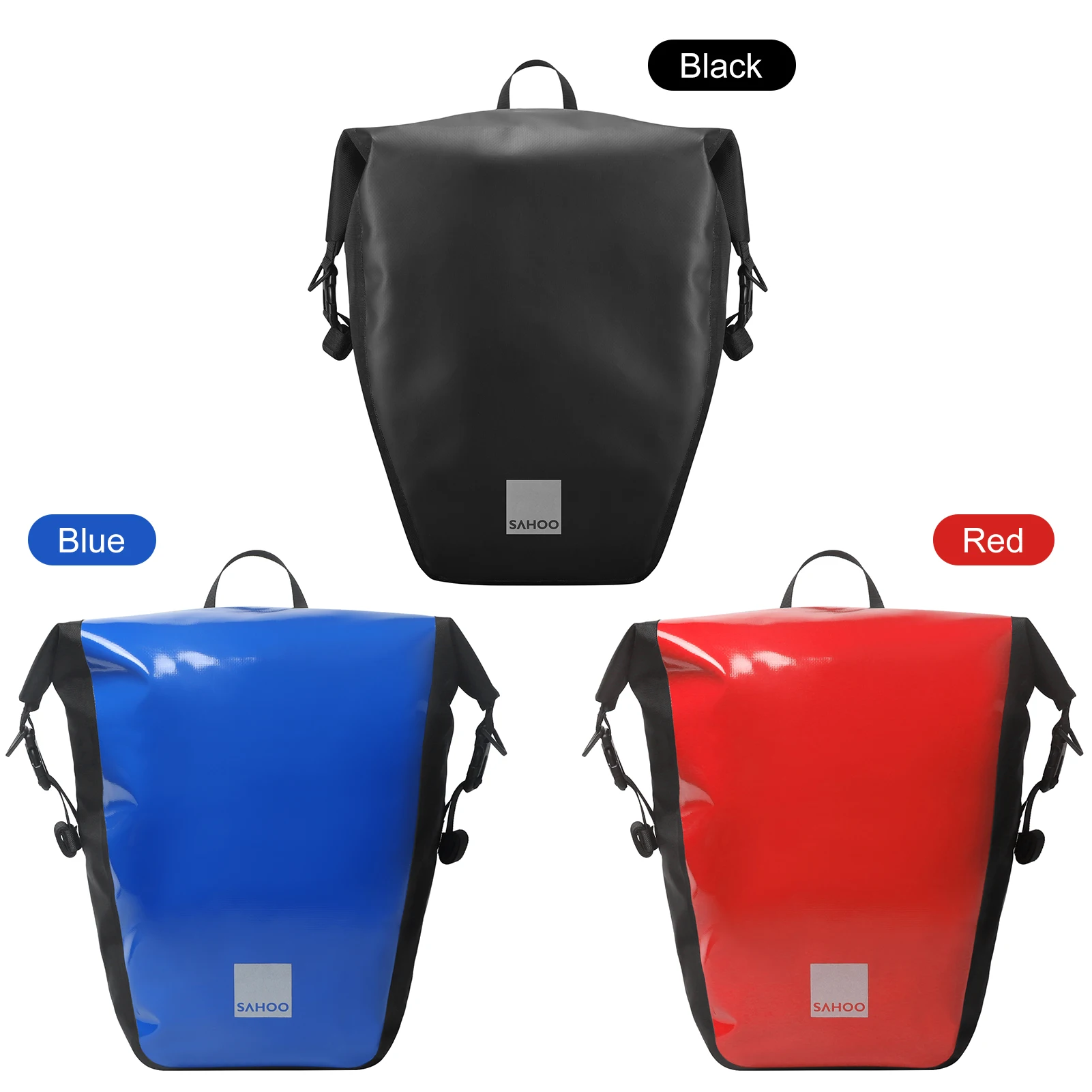 

Waterproof Cycling Bicycle Bike Rear Seat Trunk Bag 20L Outdoor Sport Pouch Rack Panniers Shoulder Handbag Reflective Rear Bag