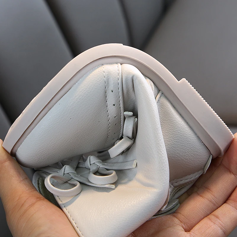 Детские ботинки на мягкой подошве сезон осень зима обувь сплошного цвета