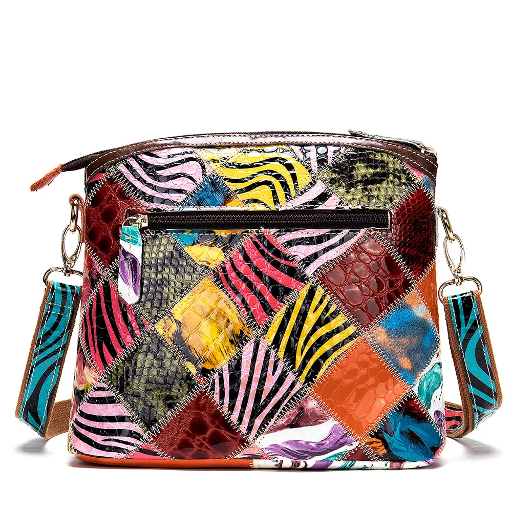 

2021 new shoulder bag head layer cowhide retro color leather handbags niche