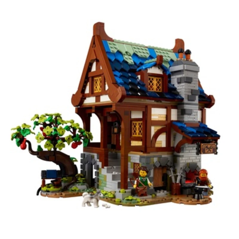 

NEW 2164pcs Building Block Toy Creative City Street View Medieval Blacksmith 21325 Building Kit Children's Toy Birthday Gift