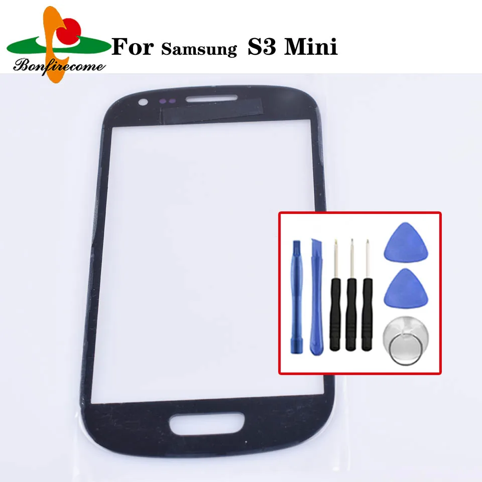 

For Samsung Galaxy S III mini / S3 Mini / GT-i8190 GT-I8190N Front Touch screen Panel LCD Out Glass Cover Lens Replacement