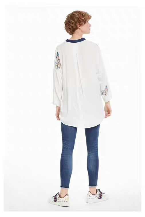 Испанский ветер туалеты блуза с принтом в виде сердец и стиль desigua | Женская