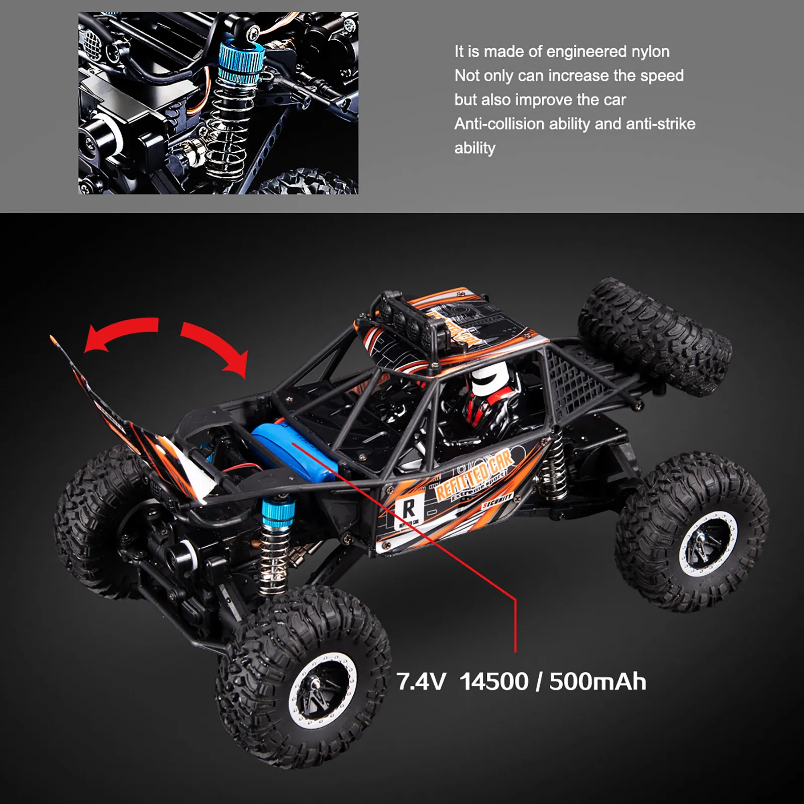 

Remote Control Toys High Speed Off Road RC Truck Racing Climbing 1/16 1:16 4WD Classic Parent-child Interaction Birthday Gifts
