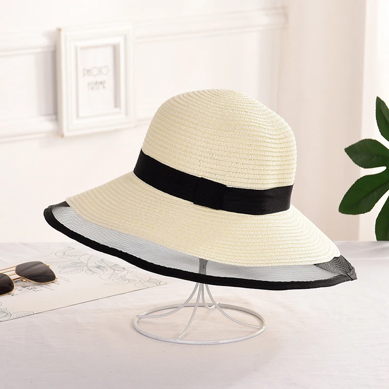 Шляпа Соломенная женская с широкими полями и защитой от УФ-лучей | Аксессуары для