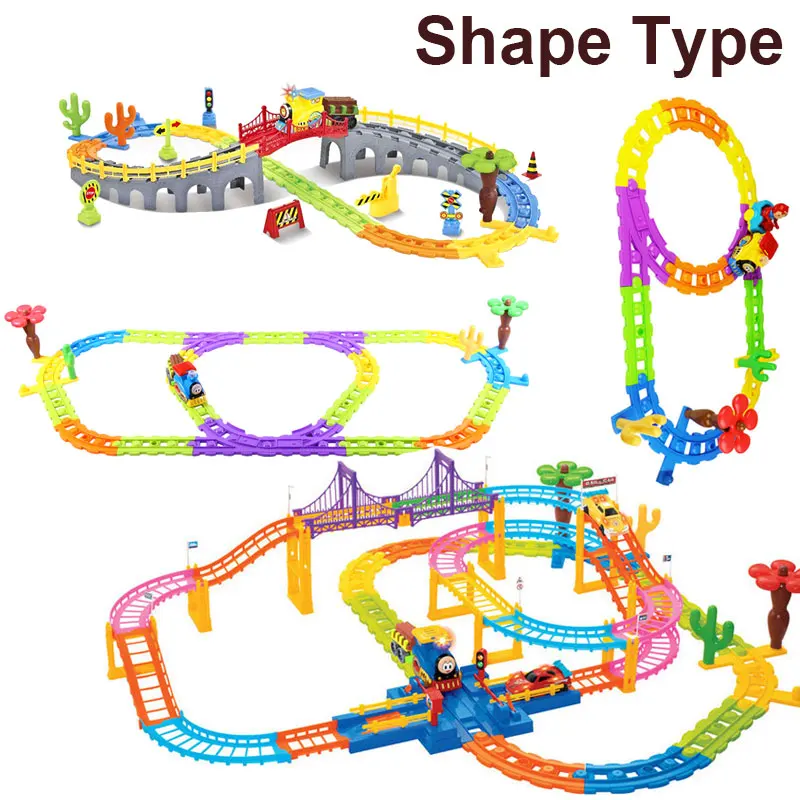 Детский новый Электрический поезд железные дороги игрушки для детей DIY трек RC