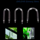 1 шт., прочная U-образная стеклянная трубка для аквариума, Диффузор CO2, обратный клапан, трубка для аквариума, 3 размера, аксессуары для аквариума, боросиликатное стекло