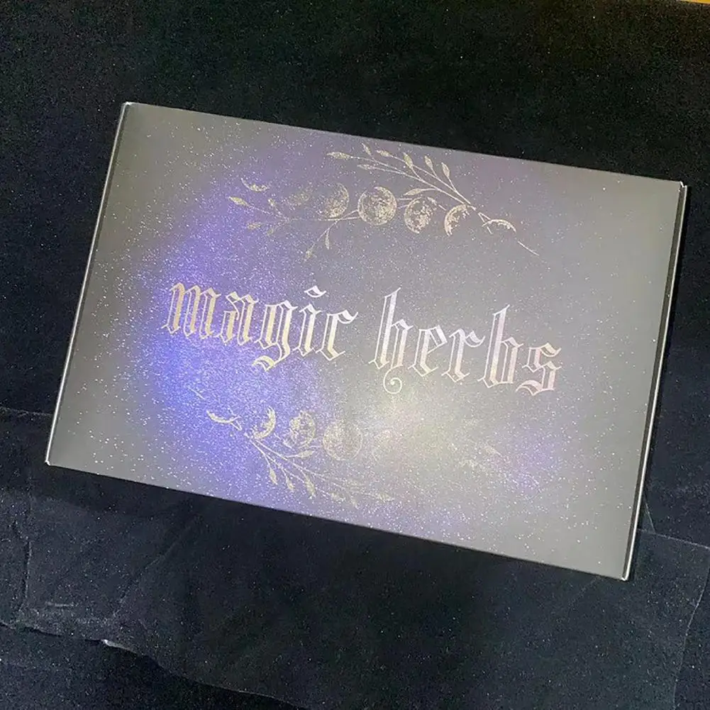 Kit de hierba seca con cuchara de cristal, herramientas de brujer&iacute;a, flor seca, regalo de Navidad, 30 hierbas-3