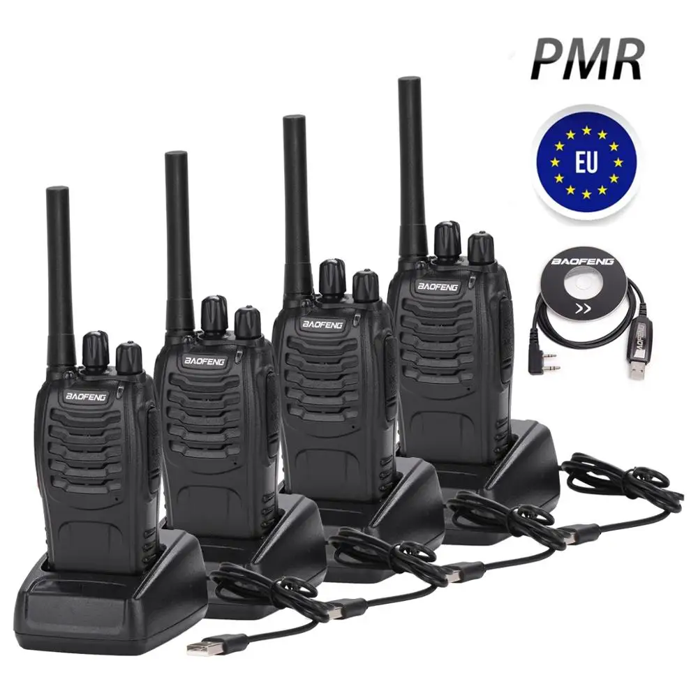 

4 шт., портативная рация Baofeng BF-88E PMR 446 Вт UHF 0,5 МГц 16 каналов
