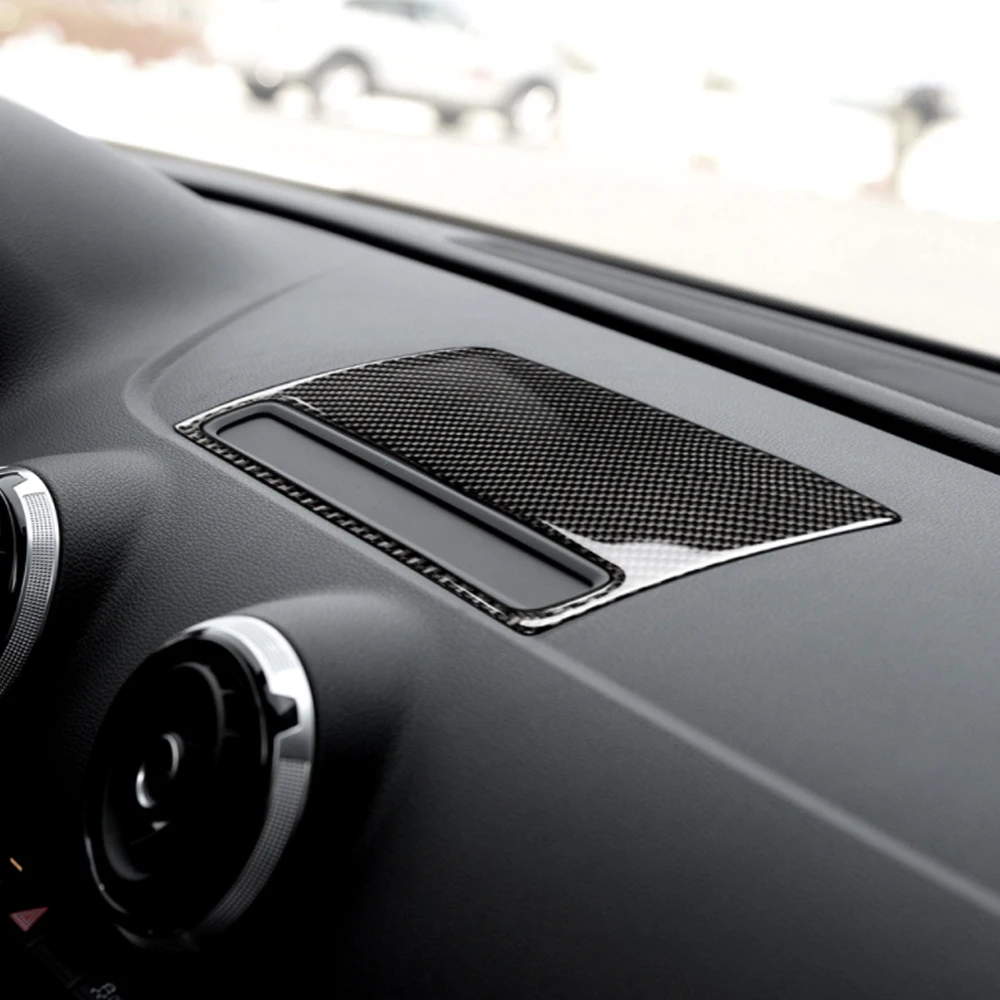 

Аксессуары для Audi A3 S3 2014-2019, автомобильная панель приборной панели из углеродного волокна, защитные наклейки на экран, внутренняя отделка