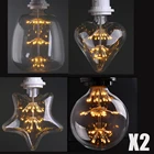 Светодиодная винтажная лампа Эдисона в виде звездного неба, нерегулируемые лампочки в стиле ретро для фейерверка, Рождественское украшение для дома, Клубные светильники, 2 шт.