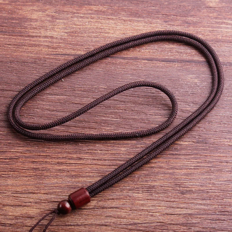 

1 шт не регулируется нефрита Подвеска со шнурком сандалового дерева инкрустированные серебряными шелковыми нитями ручной Ожерелье Веревка...