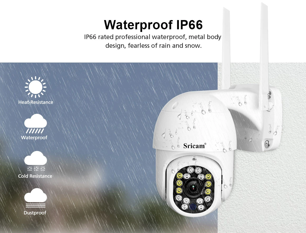 IP камера Sricam SP028 3 Мп PTZ Wi Fi 1296P|Камеры видеонаблюдения| |