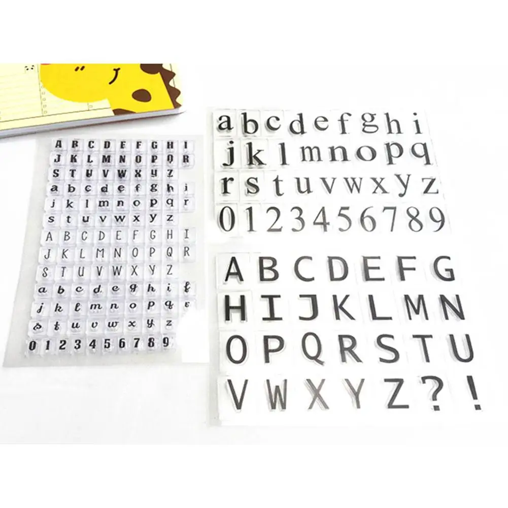 Прозрачные штампы на английском языке силиконовая прозрачная печать букв штамп