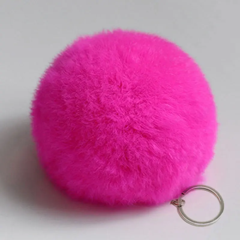 7cm ball Rose Симпатичные Детские плюшевые куклы мультфильм брелок мягкие набивные брелоки с игрушками мини плюшевые животные брелок для девочек и женщин - Цвет: 7cm ball Rose