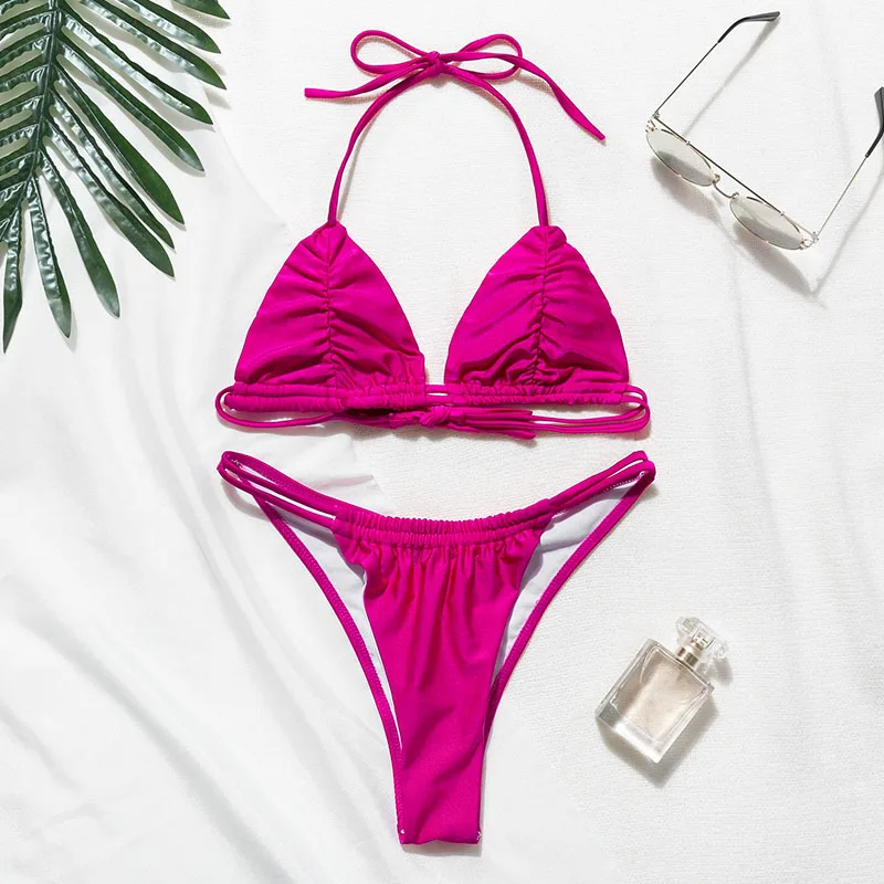 Женский купальник бикини In X Зеленый сексуальный треугольный пуш ап 2019| |