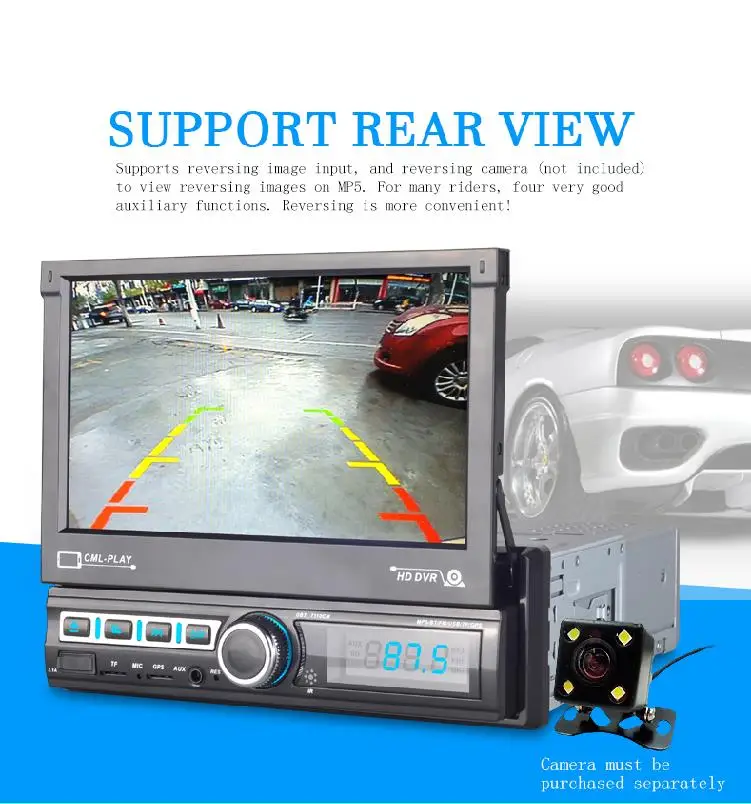 Автомагнитола 1 DIN 7 дюймов с GPS навигацией Bluetooth mirrorlink для Android 9 магнитола MP5 MP4