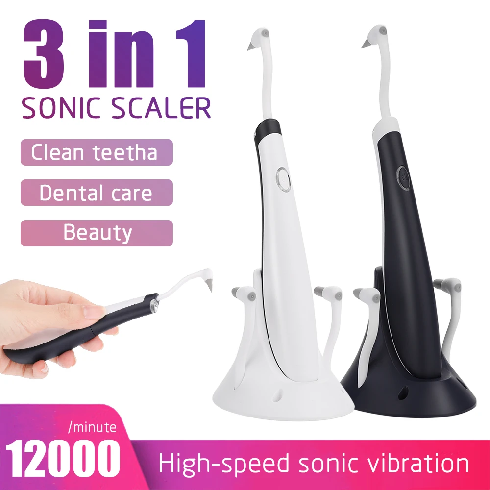 

3 в 1 электрическая звуковая волна, зубной скалер, зубной налет, пятна, зубной налет, средство для удаления пятен, отбеливания зубов, очищающи...