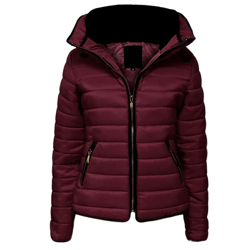 2021New Winter Fashion Stand Collar Womens Cotton Jackets Large Size Parkas Slim Short Casual Warm Women Down Cotton Coat NBH185